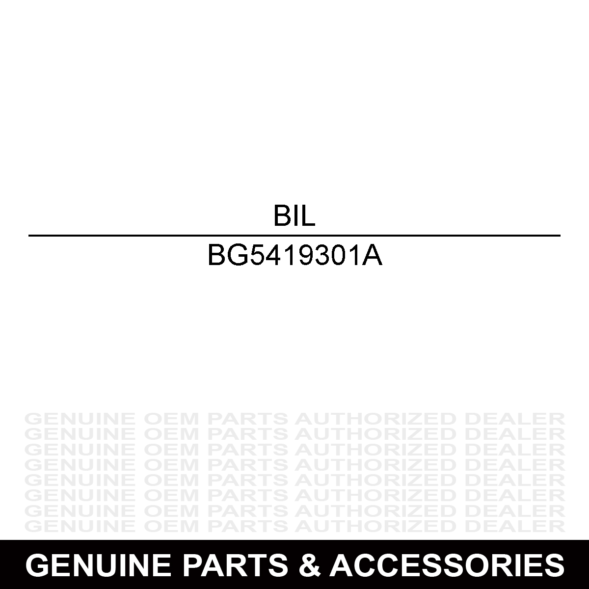 Billy Goat 5419301A PLATE, TOE KICK, FB3000 - BLK