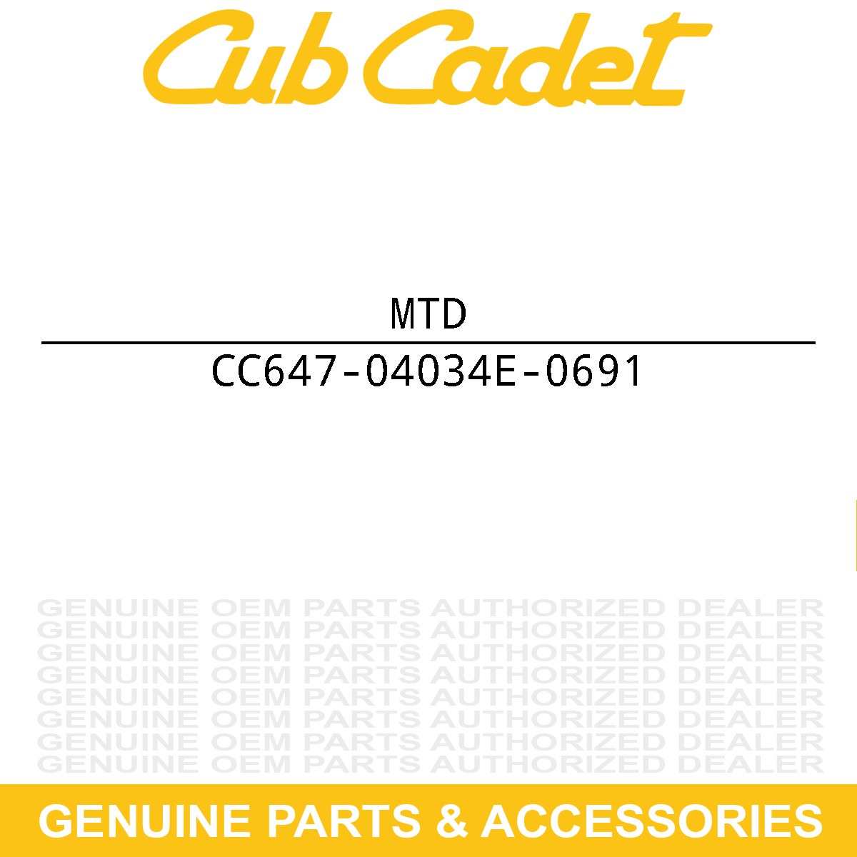 MTD 647-04034E-0691 Pedal Assembly Black Jack