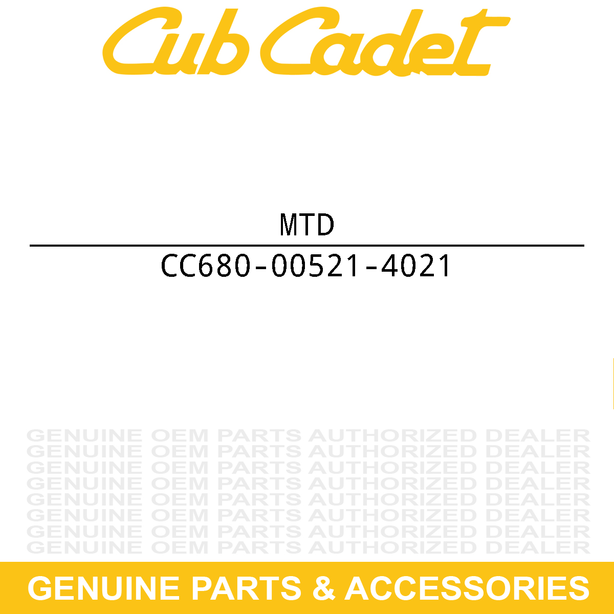 MTD 680-00521-4021 PTO IDLER ASSEMBLY