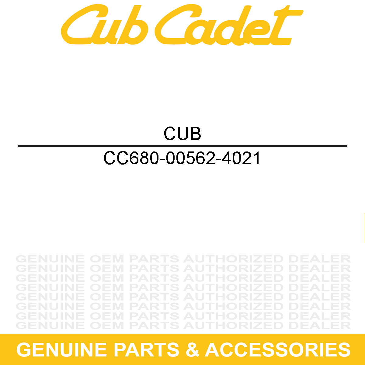 CUB CADET 680-00562-4021 Yellow Pedal Bracket
