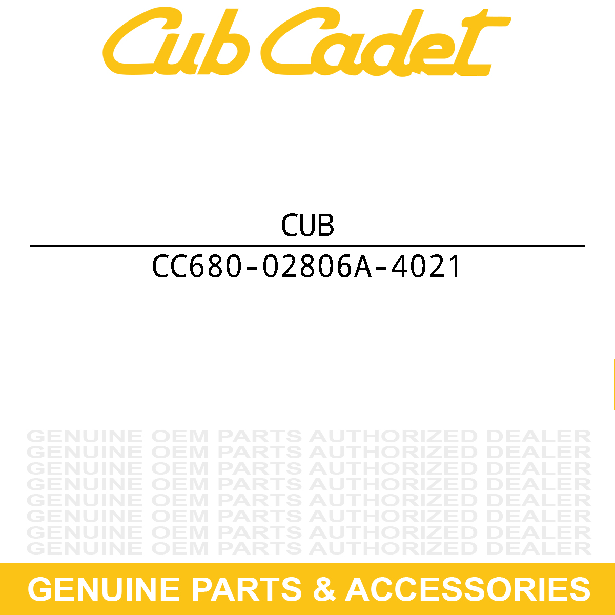 CUB CADET 680-02806A-4021 Yellow 2 Frame