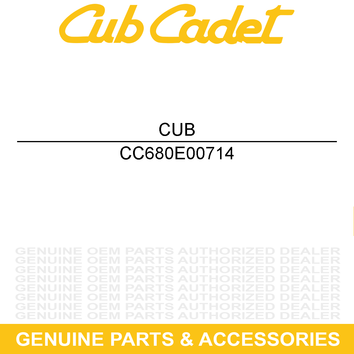CUB CADET 680E00714 BRACKET ASM-IDLER-
