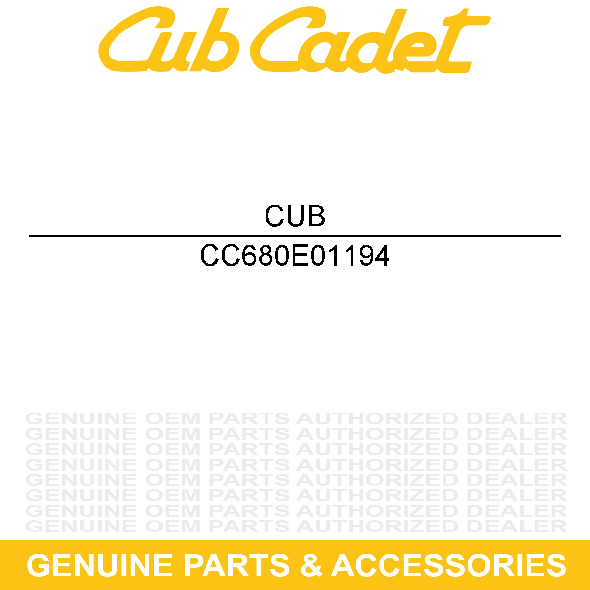 CUB CADET 680E01194 ROD-CONTROL LOCK