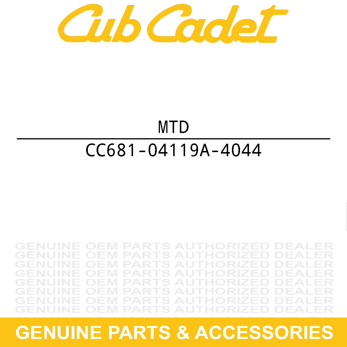 MTD 681-04119A-4044 Lower Chiper Chute