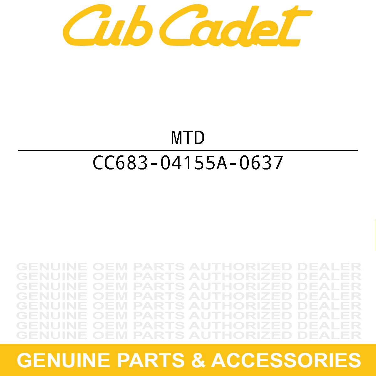 MTD 683-04155A-0637 SHAFT ASM-LIFT:LT-
