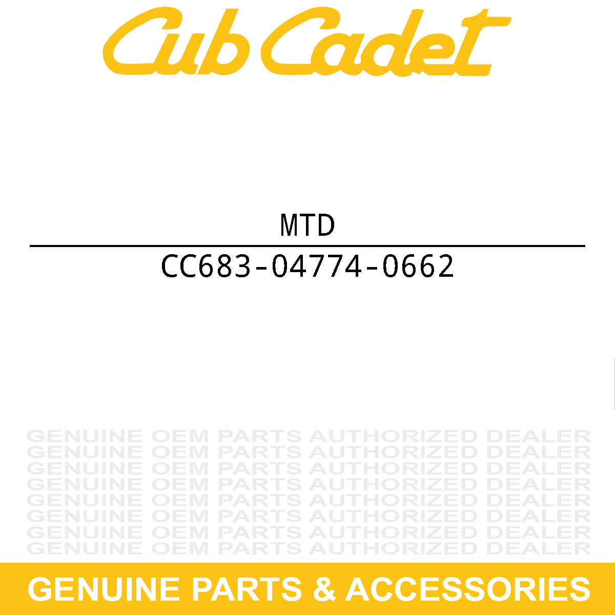 MTD 683-04774-0662 HOOD ASM-K STYLE