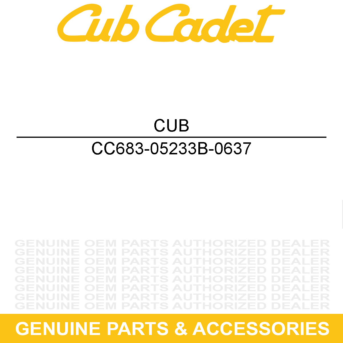 CUB CADET 683-05233B-0637 Powder Black Brake Pedal Assembly