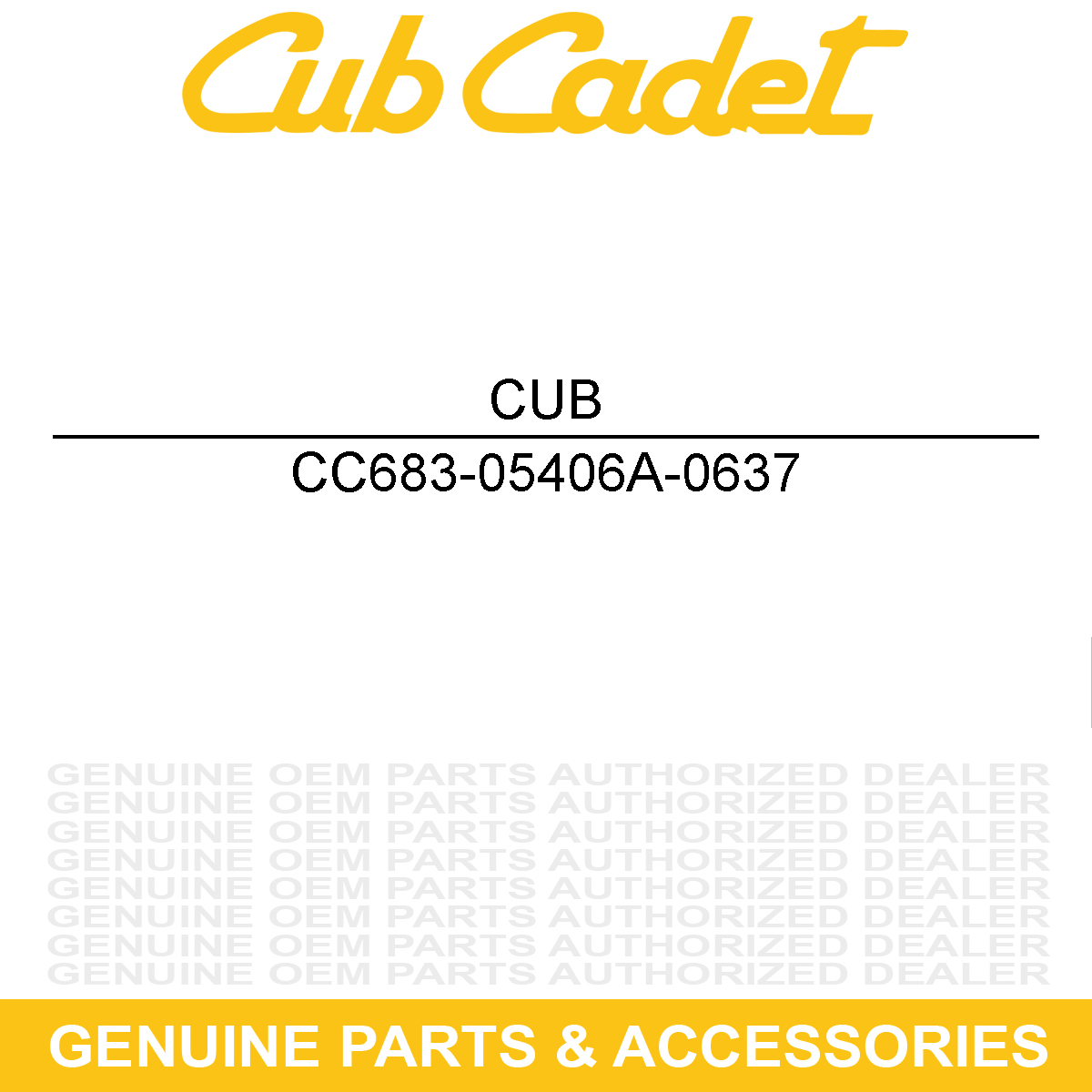 CUB CADET 683-05406A-0637 Powder Black Split Frame Rail Powder Black