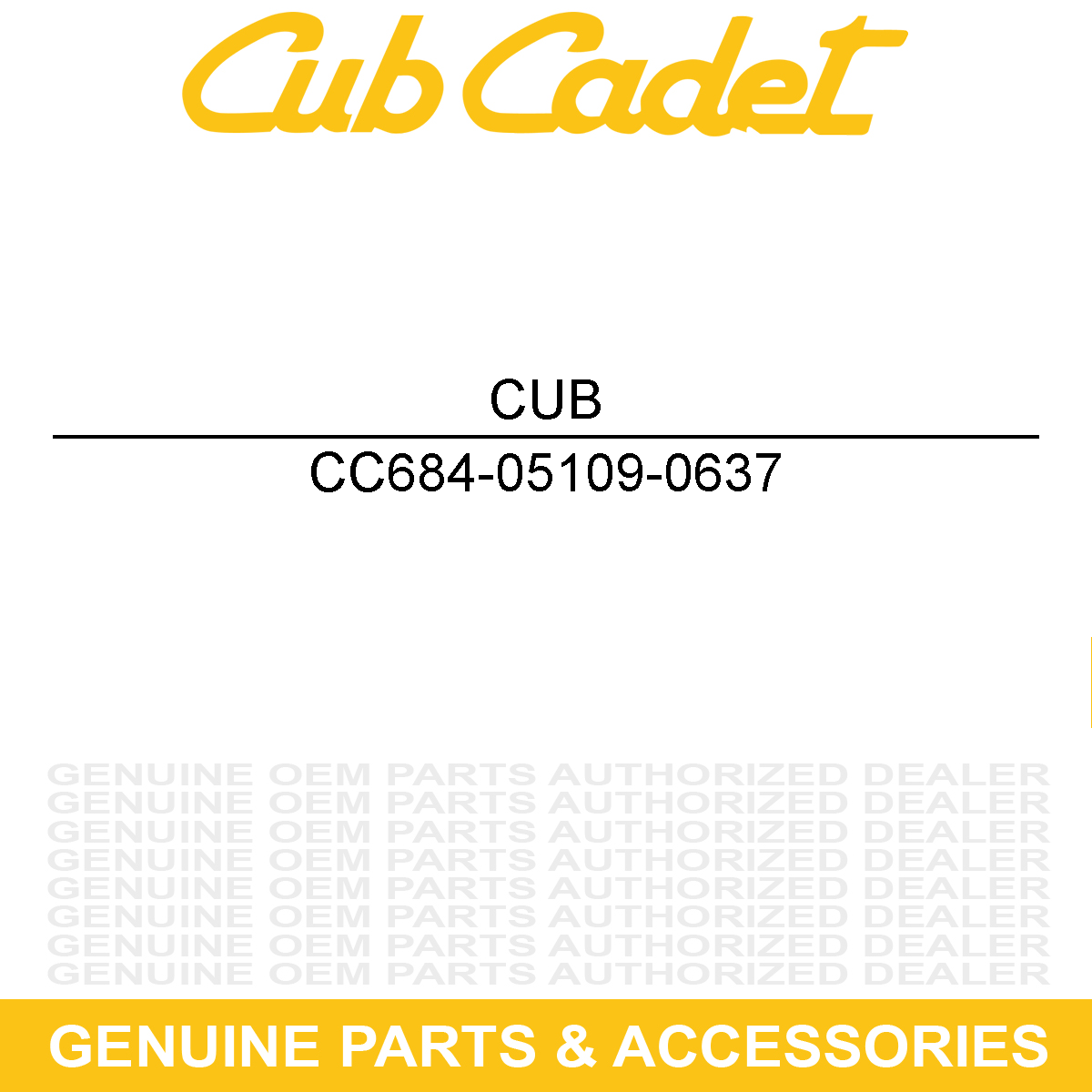 CUB CADET 684-05109-0637 MAST-CHUTE EXTNSN
