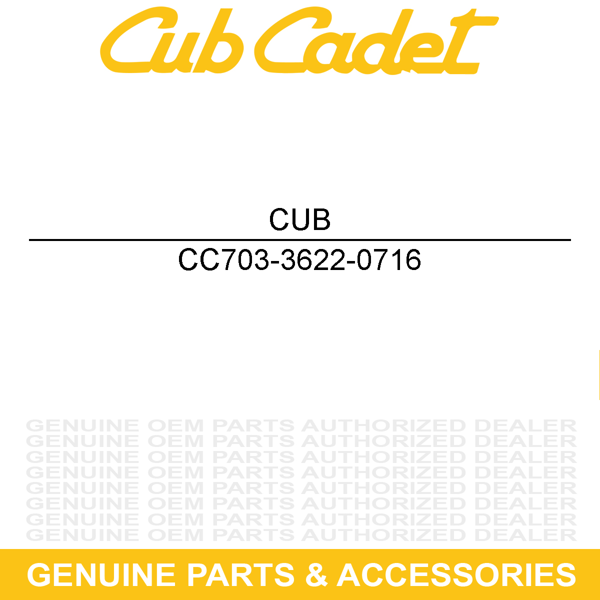 CUB CADET 703-3622-0716 Yellow Running Board