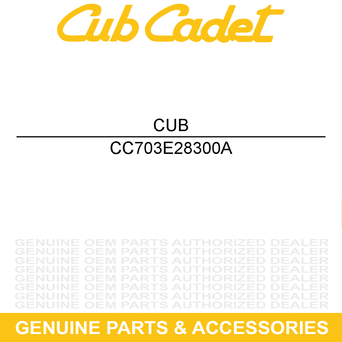CUB CADET 703E28300A 54" Deck Top Cover