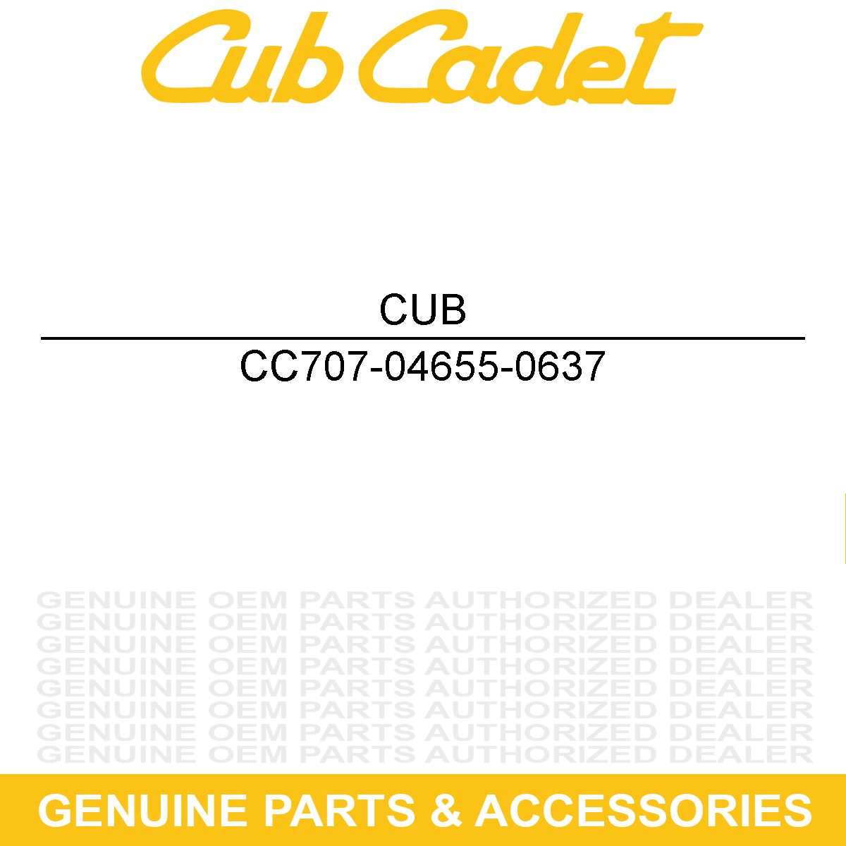 CUB CADET 707-04655-0637 Black Sway Bar Mount