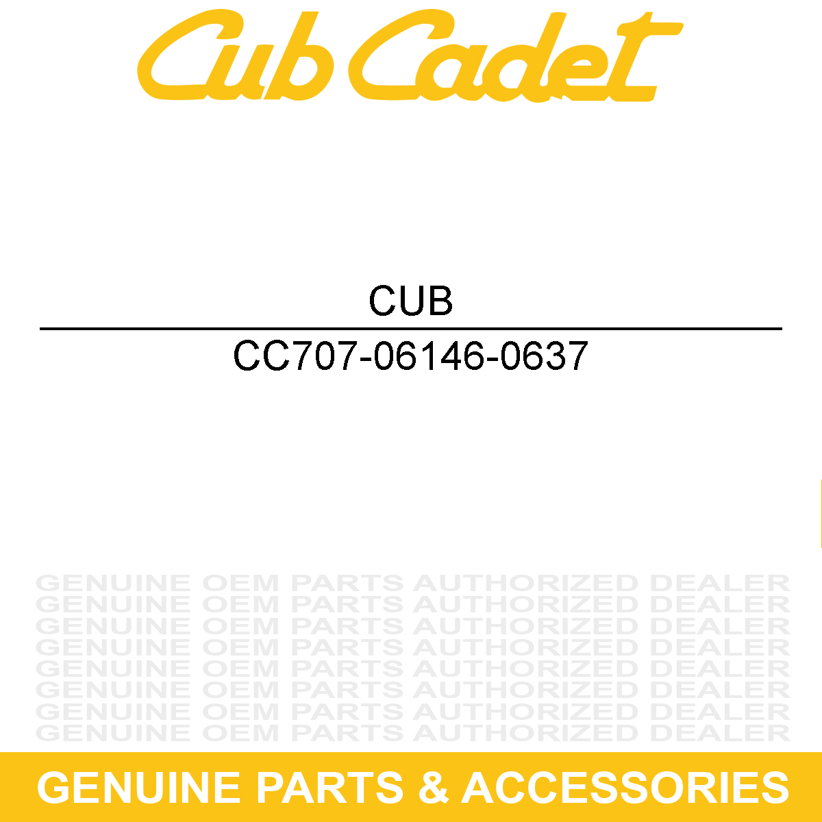 CUB CADET 707-06146-0637 BRACKET-SEAT PLATE