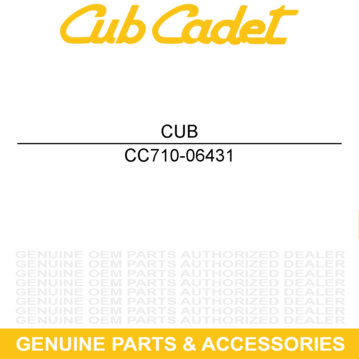 CUB CADET 710-06431 Bolt-1/4-20x.750