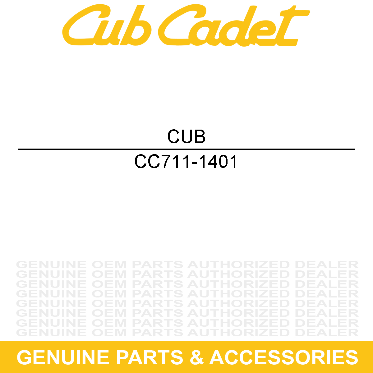 CUB CADET 711-1401 Impeller Clevis Pin