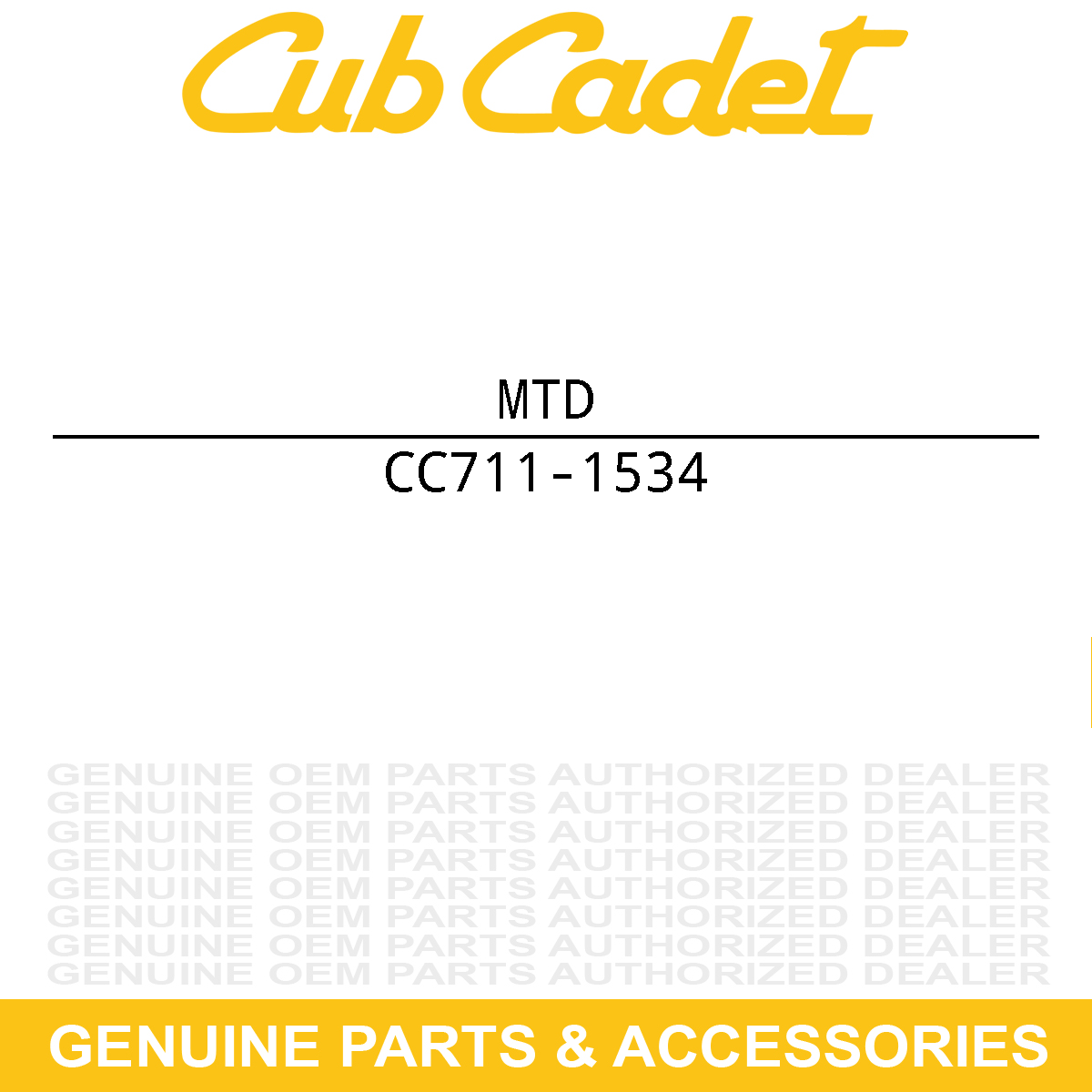MTD 711-1534 PIN