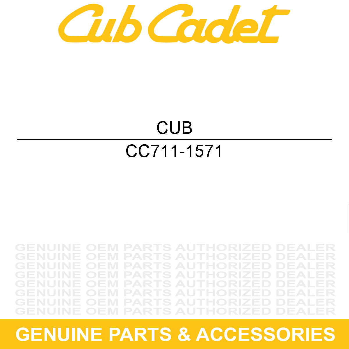 CUB CADET 711-1571 PIN-CLEVIS1/2" X