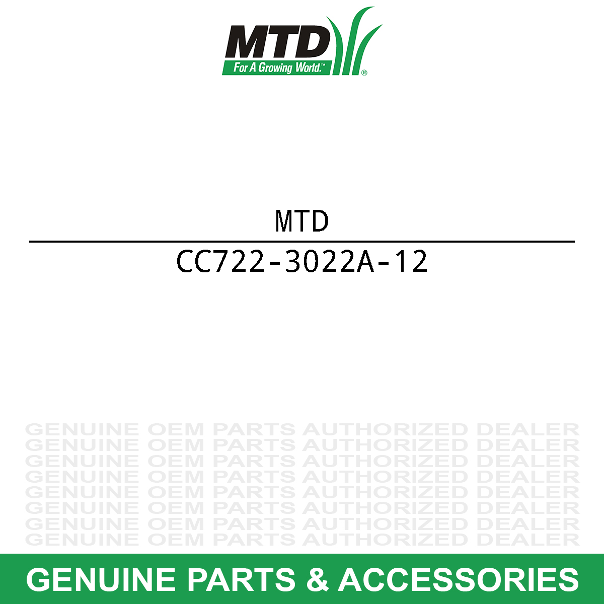 MTD 722-3022A-12 Foam Tape 12"Lg From Bulk