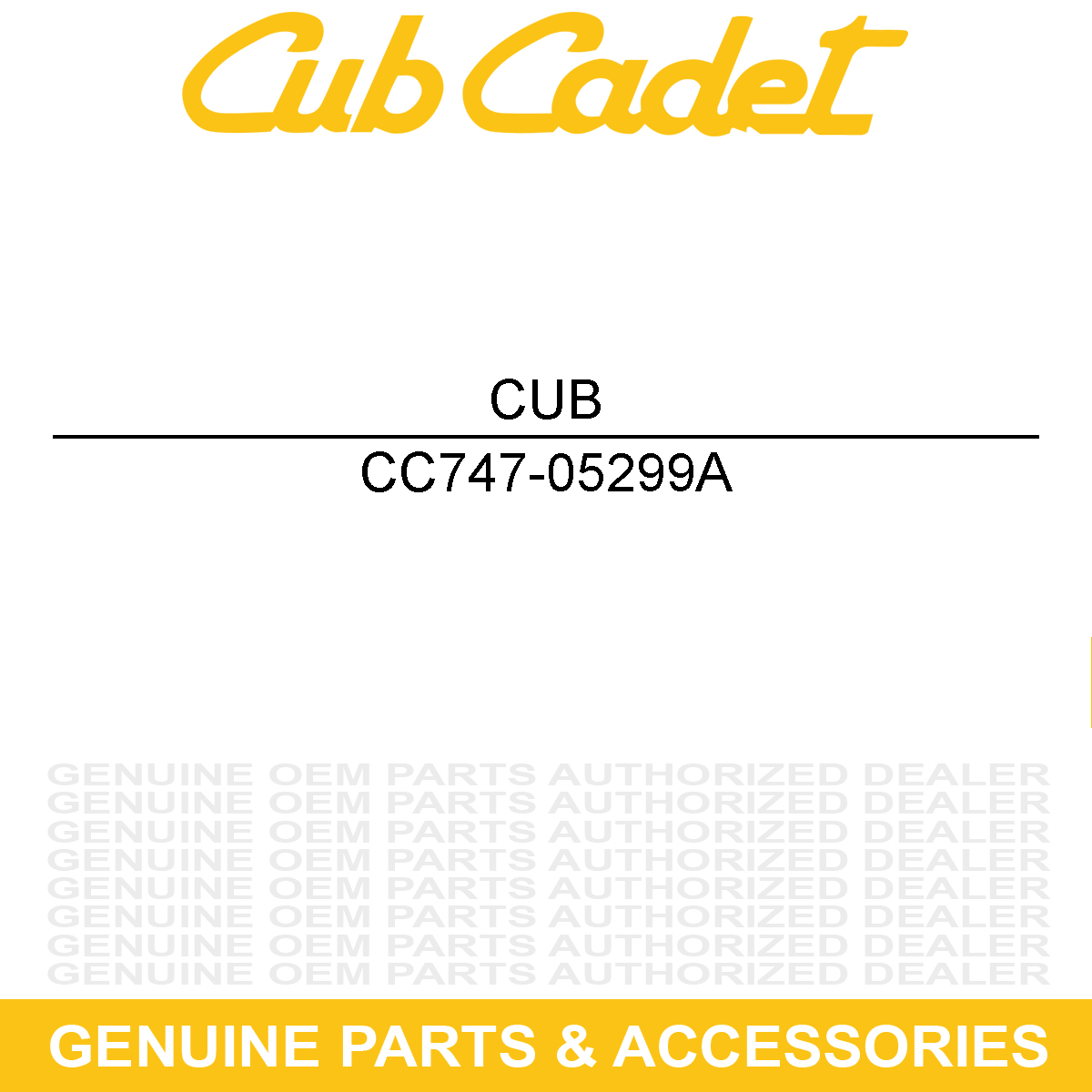 CUB CADET 747-05299A Lower Chute Crank Rod