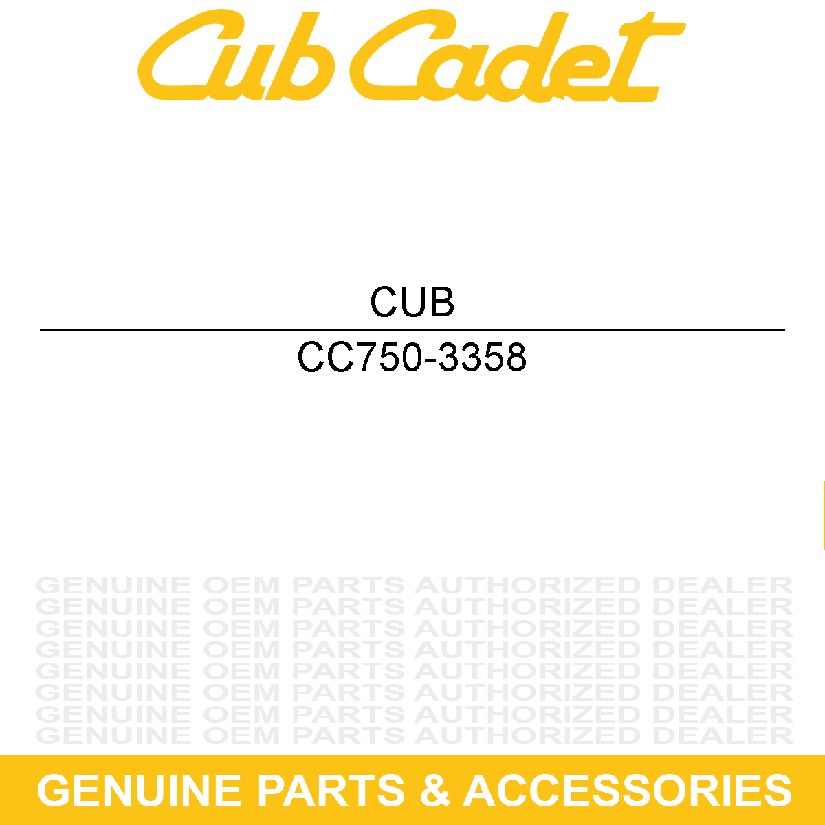 CUB CADET 750-3358 SPACER-AXLE1.0X1