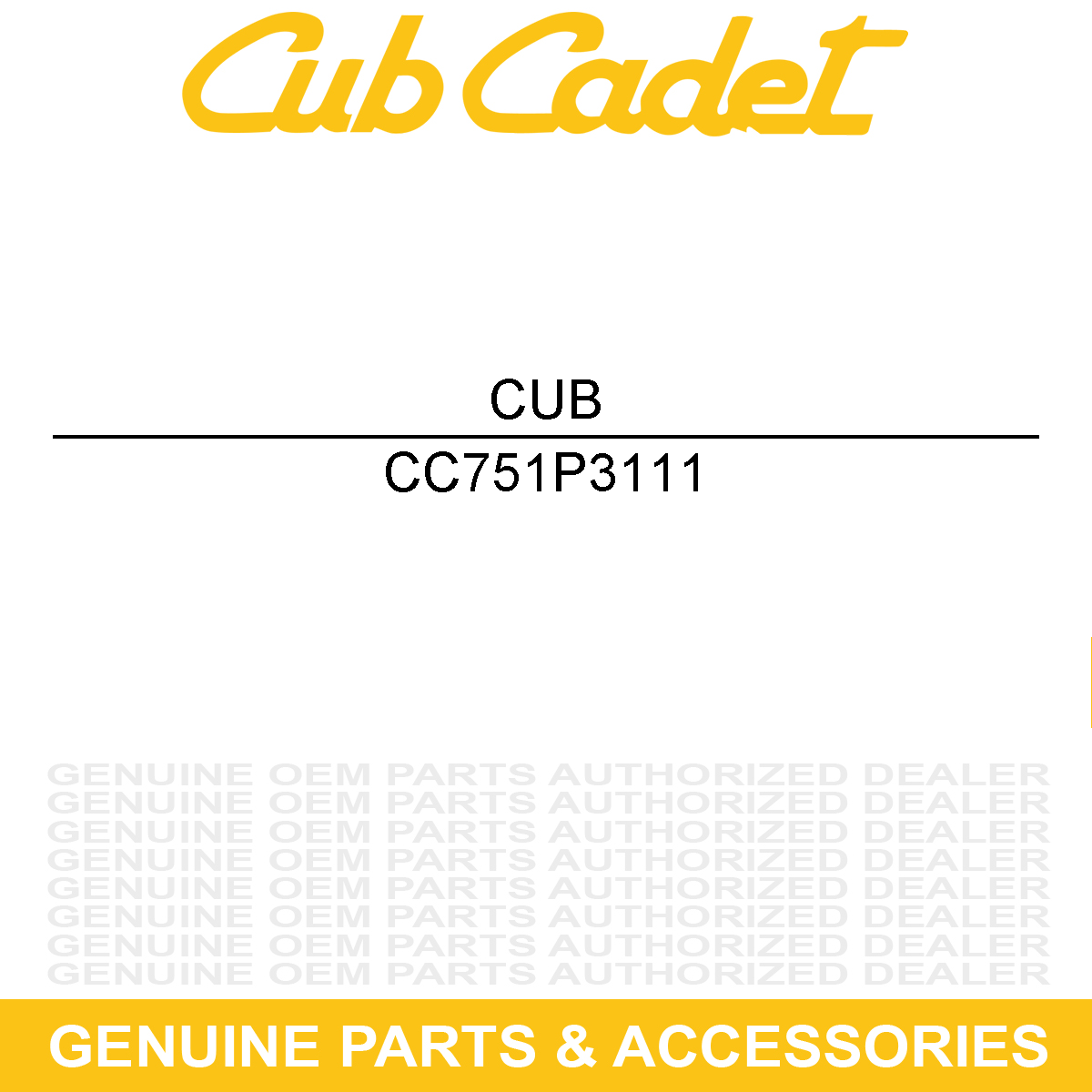 CUB CADET 751P3111 Cap