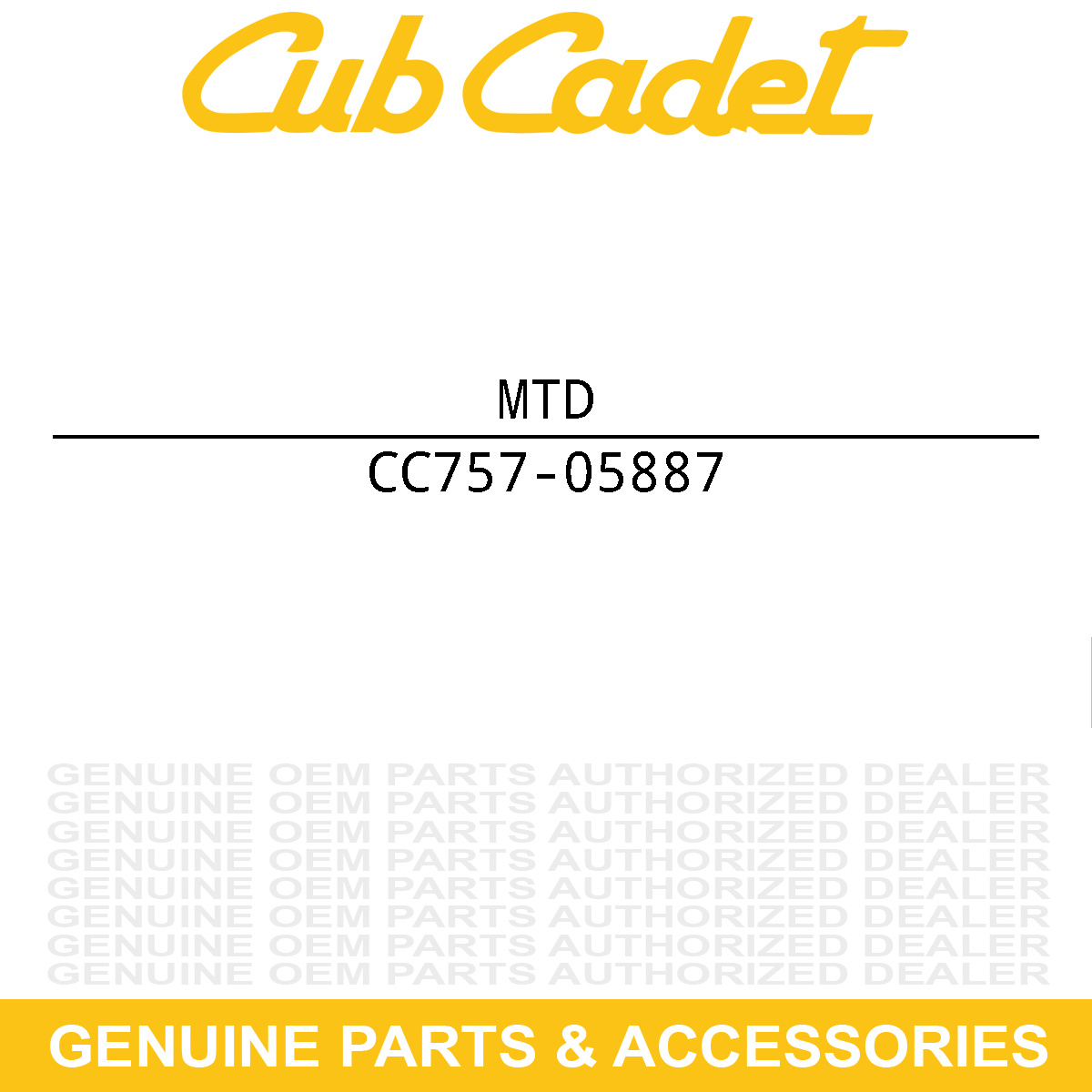 MTD 757-05887 18" Seat 4 Pt Mt