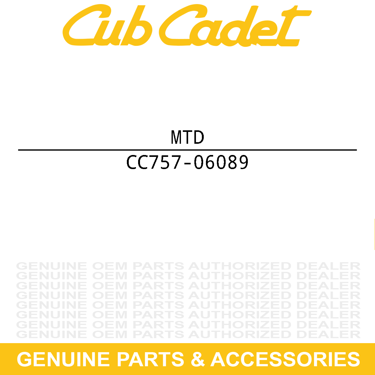 MTD 757-06089 SEAT-18"4 PT MTG
