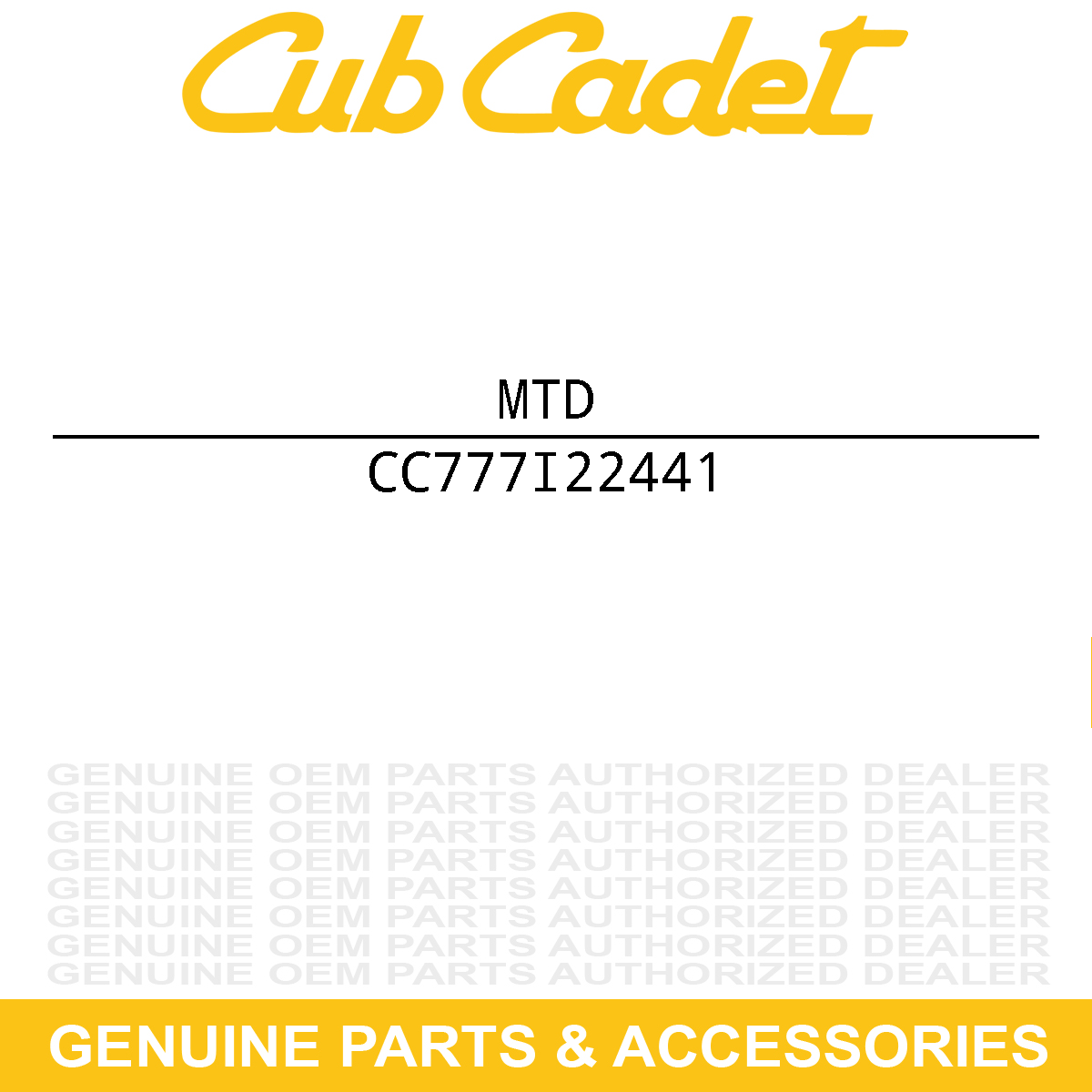 MTD 777I22441 LABEL-HNDL PNL INS