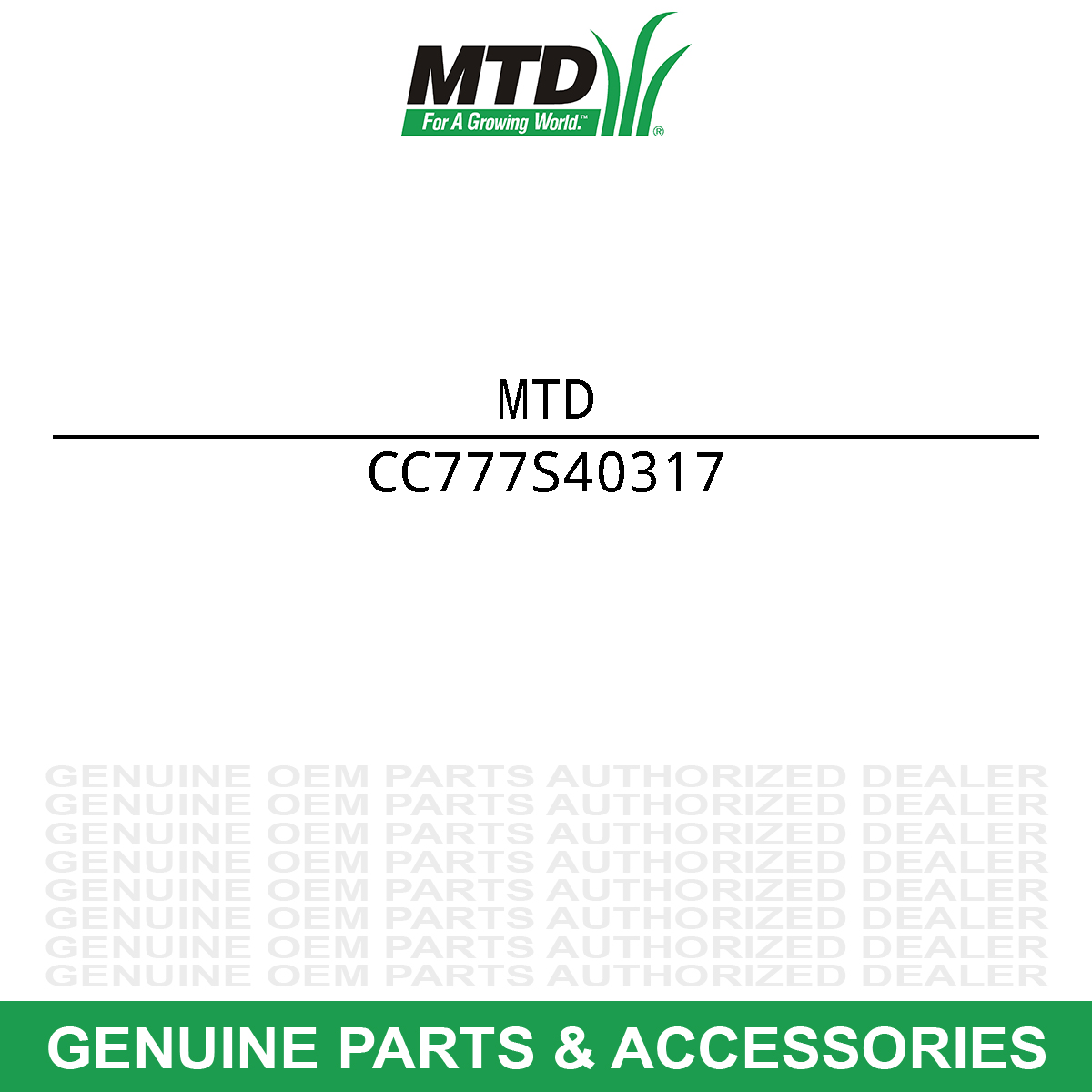MTD 777S40317 Label-Deck Chute Safety