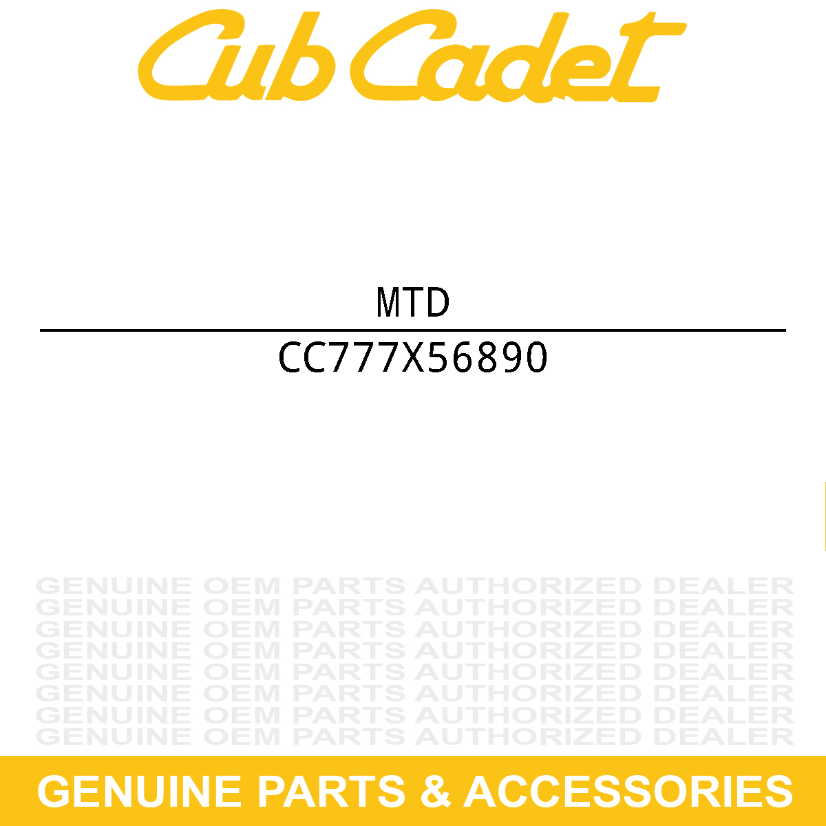 MTD 777X56890 LABEL ENG-SNW-SS