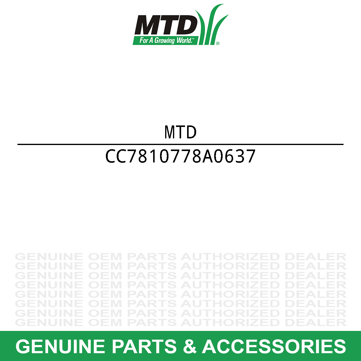MTD 781-0778A-0637 Mounting Bracket