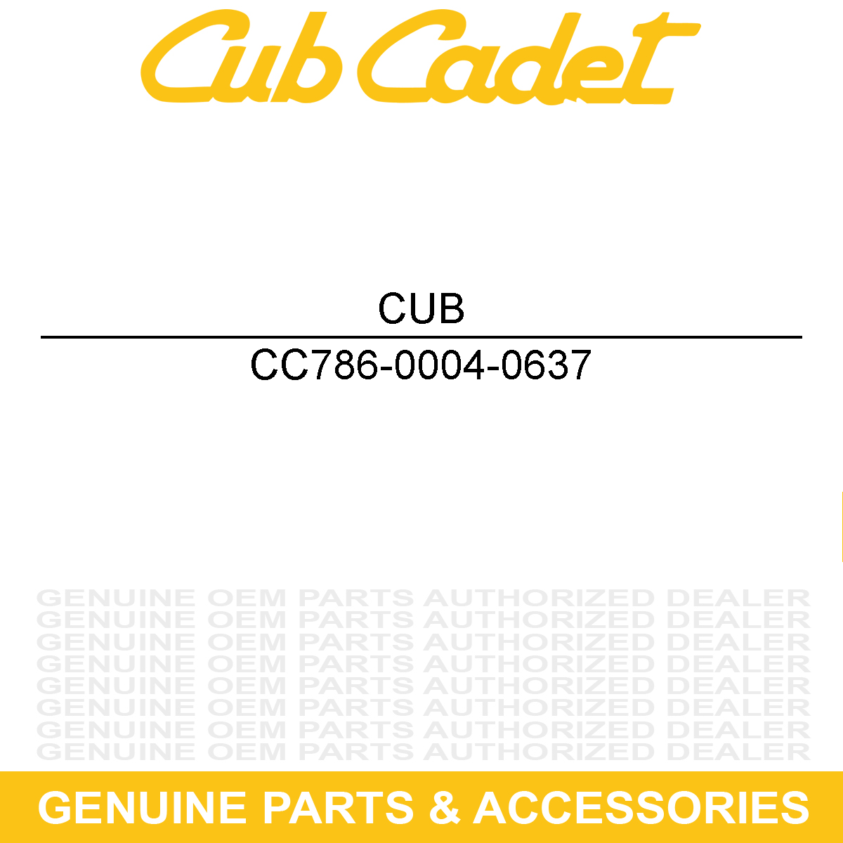 CUB CADET 786-0004-0637 Tail Piece Bracket Right