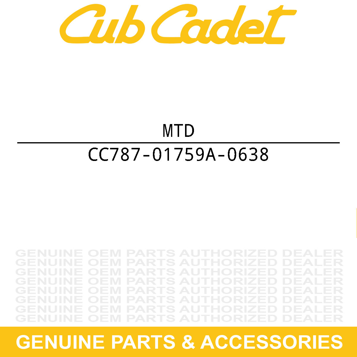 MTD 787-01759A-0638 DECK-20" SIDE DISC