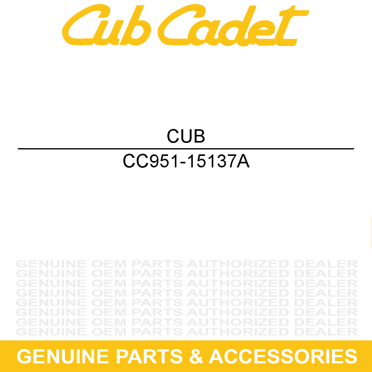 CUB CADET 951-15137A AIR FILTER-FOAM