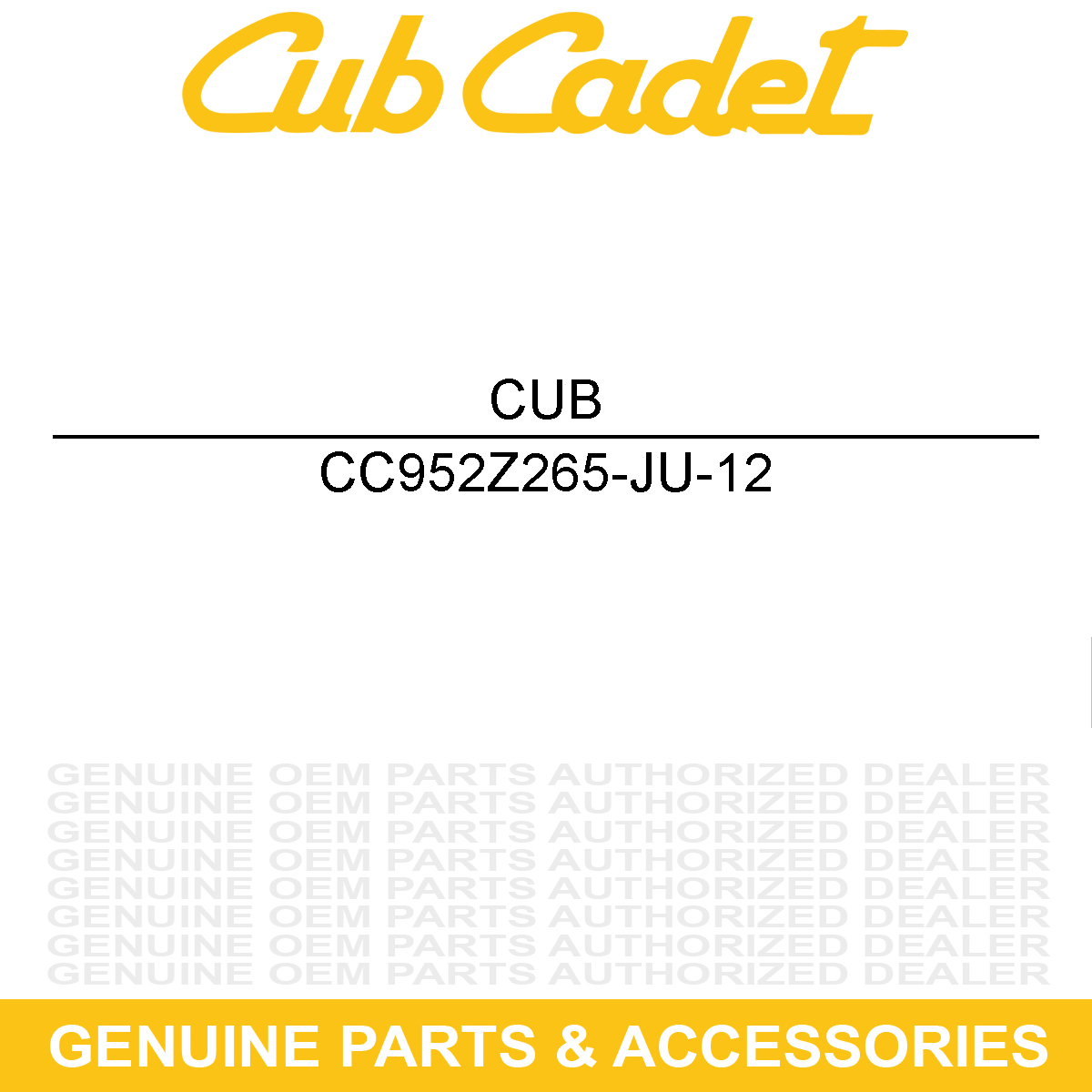 CUB CADET 952Z265-JU-12 Replacement Engine