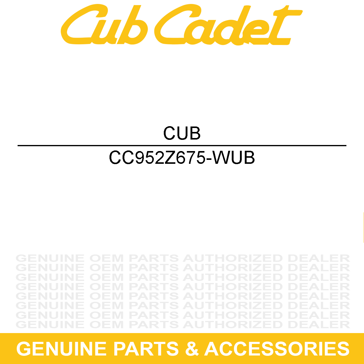 CUB CADET 952Z675-WUB Complete Engine 243cc