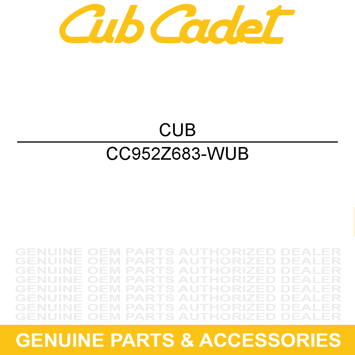 CUB CADET 952Z683-WUB ENGINE COMPLETE