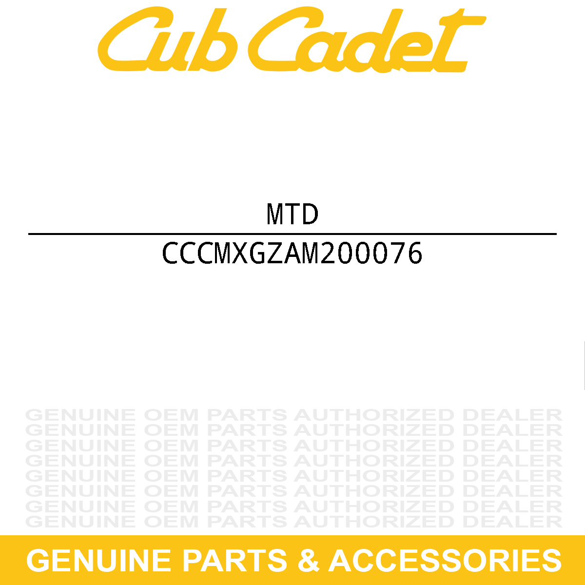MTD CMXGZAM200076 Air Filter