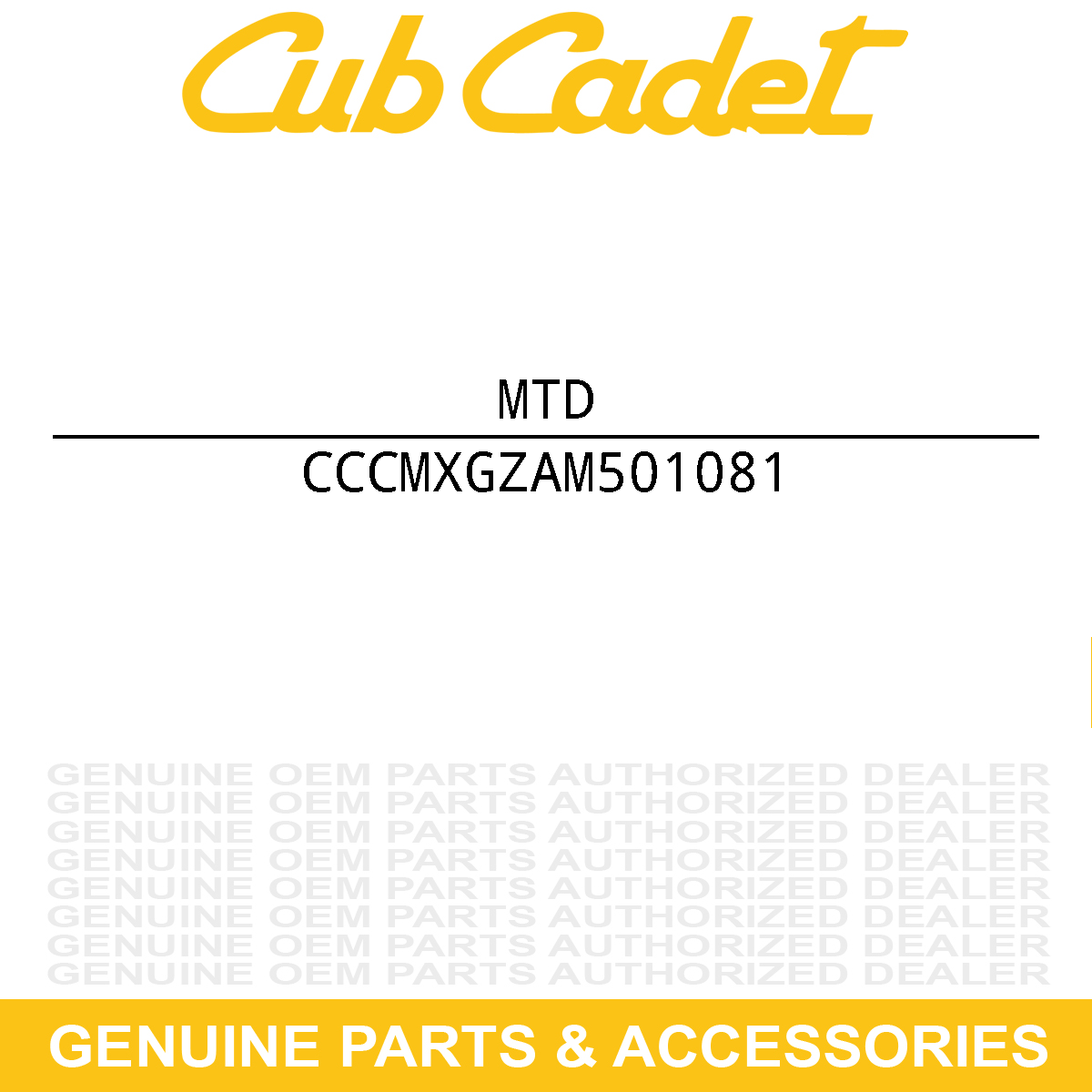 MTD CMXGZAM501081 BELT:42"RZT DECK
