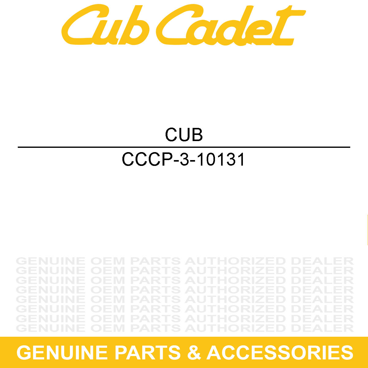 CUB CADET CP-3-10131 SCREW-HEX HEAD 3.0