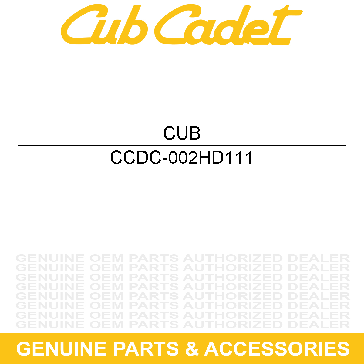 CUB CADET DC-002HD111 BALL BEARING LTV