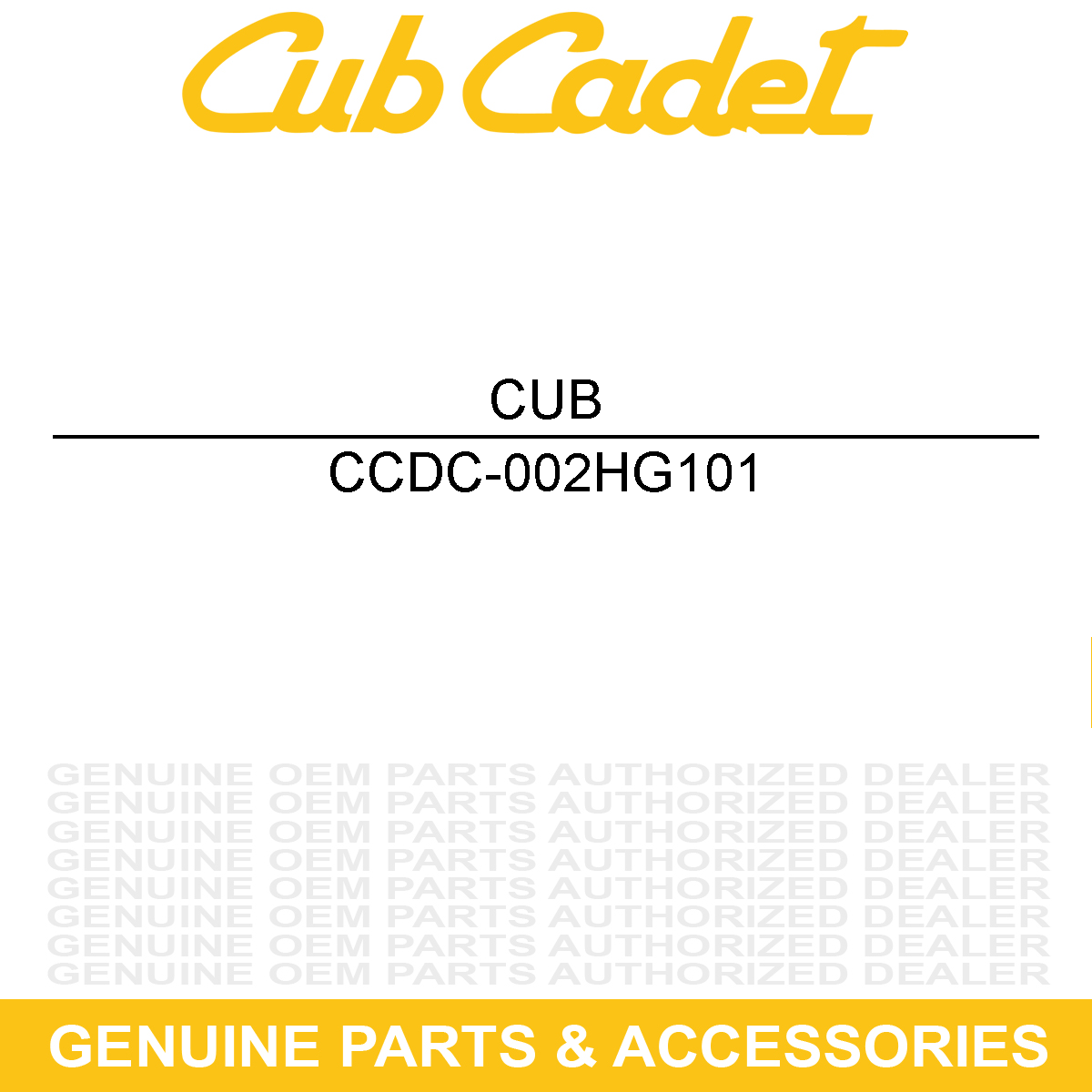 CUB CADET DC-002HG101 PLUG
