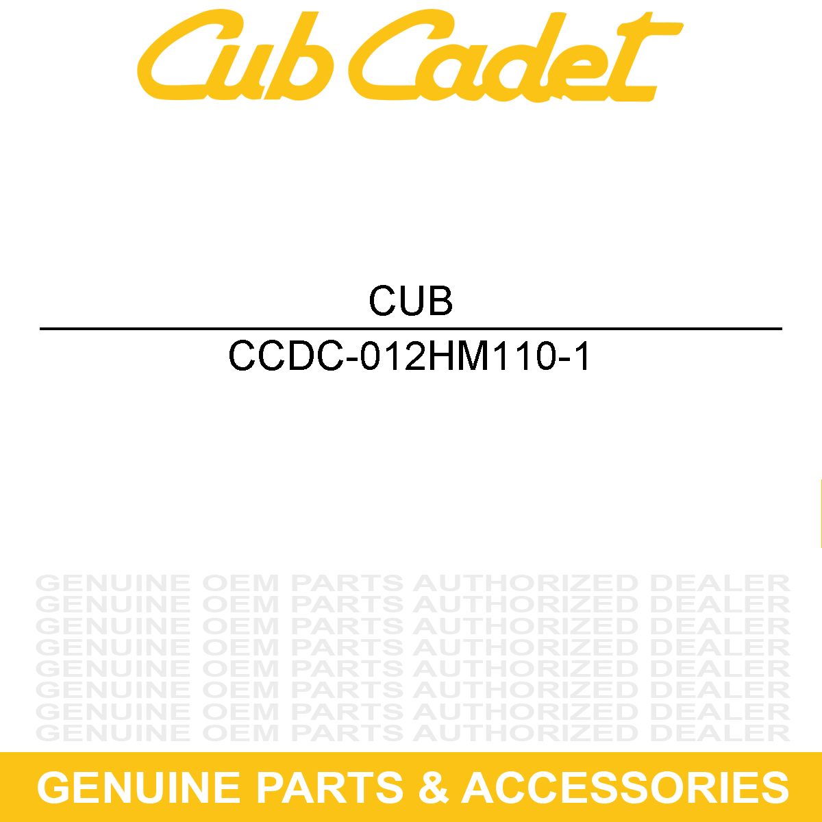 CUB CADET DC-012HM110-1 SCREW-FLANGE HD CA