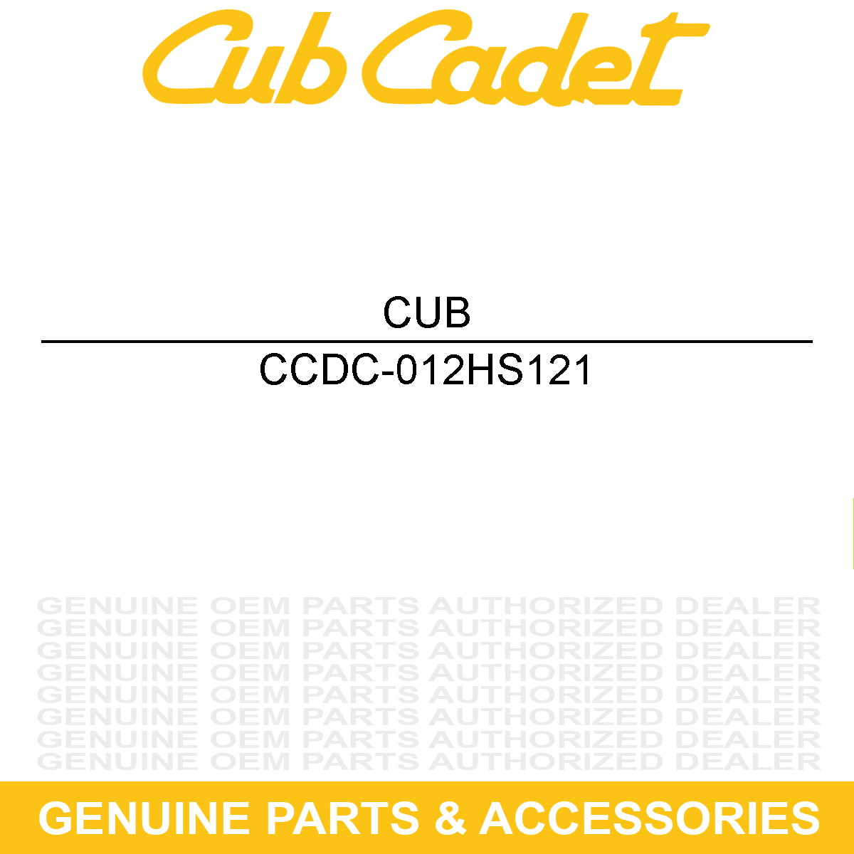 CUB CADET DC-012HS121 SPACER-FLAT