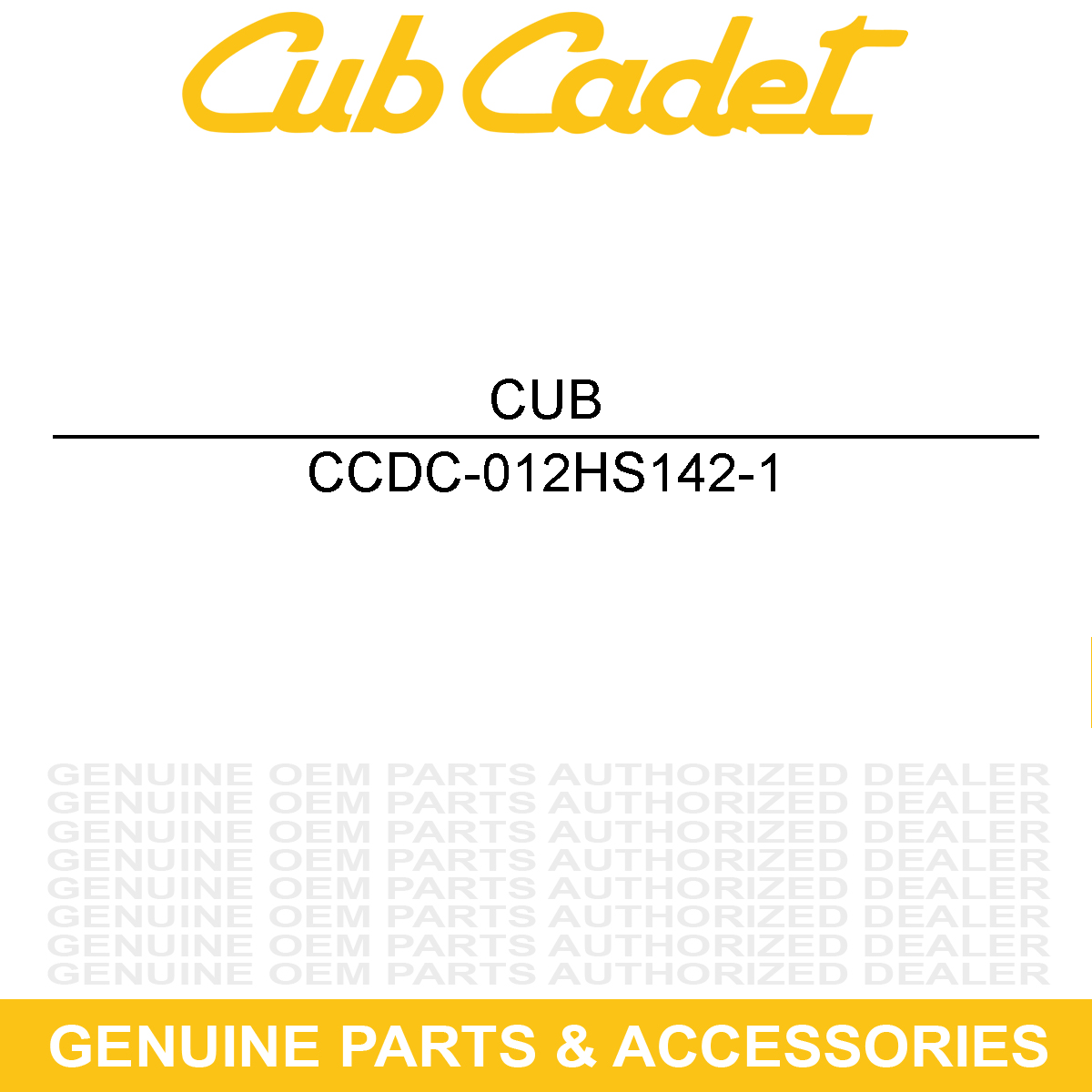 CUB CADET DC-012HS142-1 MOUNTING COVER SPA