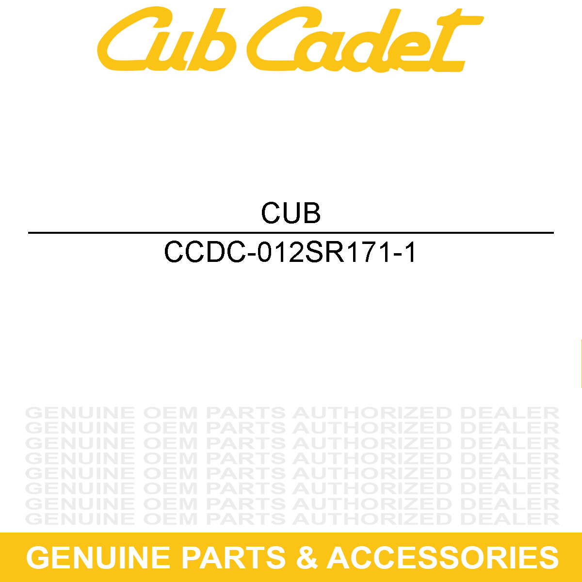 CUB CADET DC-012SR171-1 REAR AXLE SHAFT AS