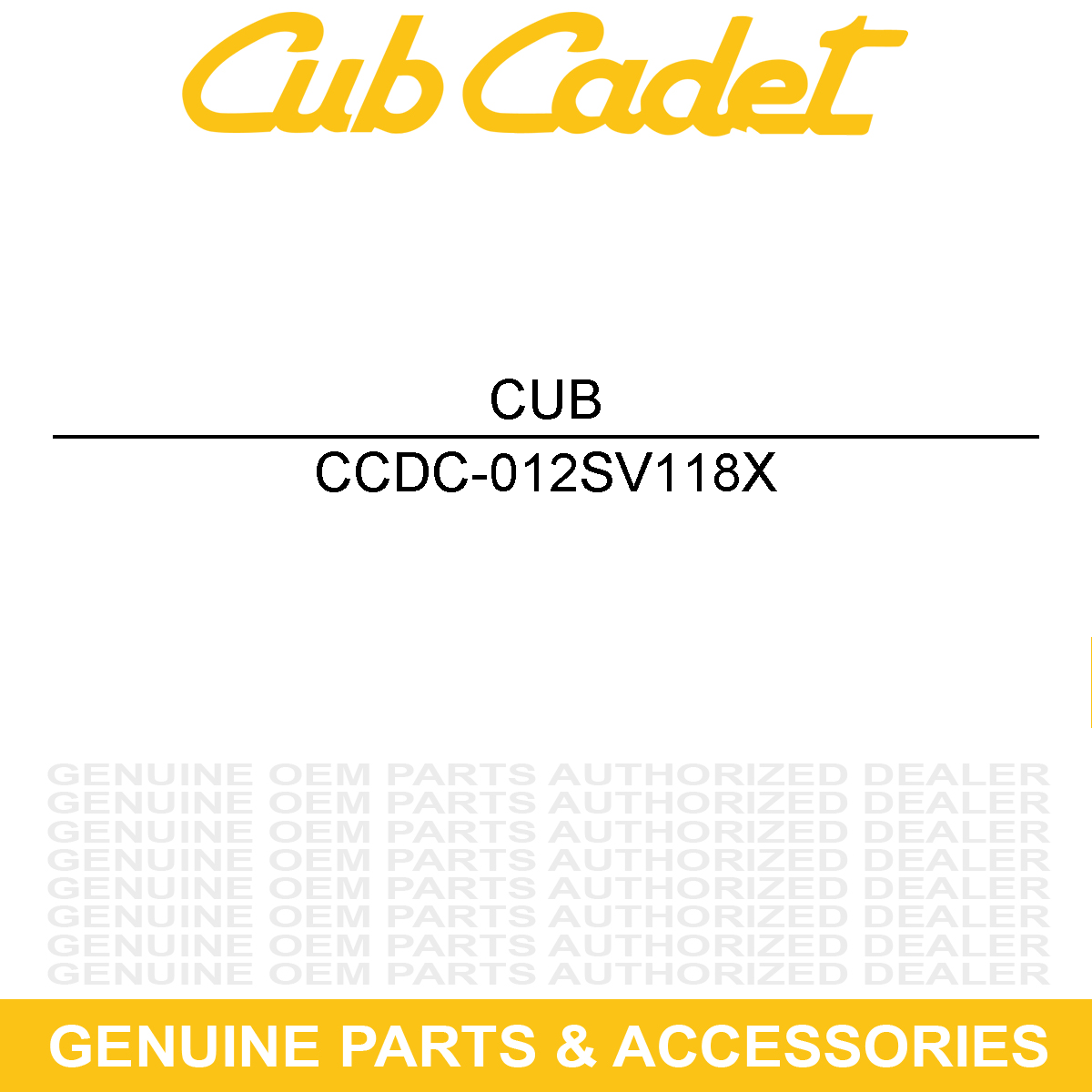 CUB CADET DC-012SV118X SHIFT FORK ASSEMBL
