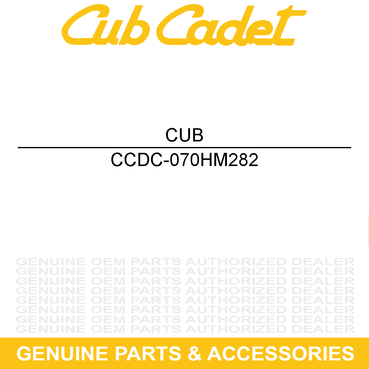CUB CADET DC-070HM282 SCREW-FLANGE HD CA