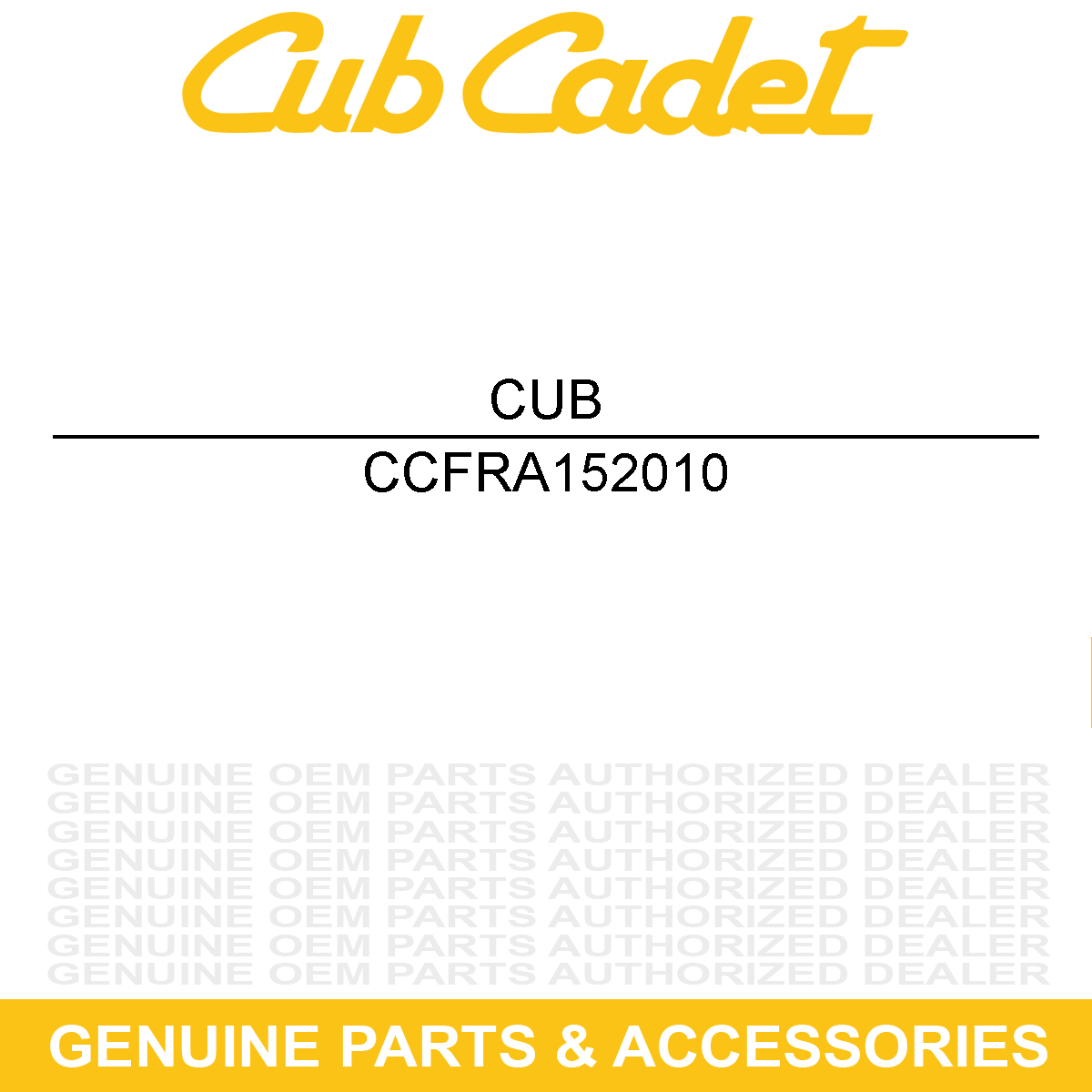 CUB CADET FRA152010 SUPPORT-3 BAG CAP