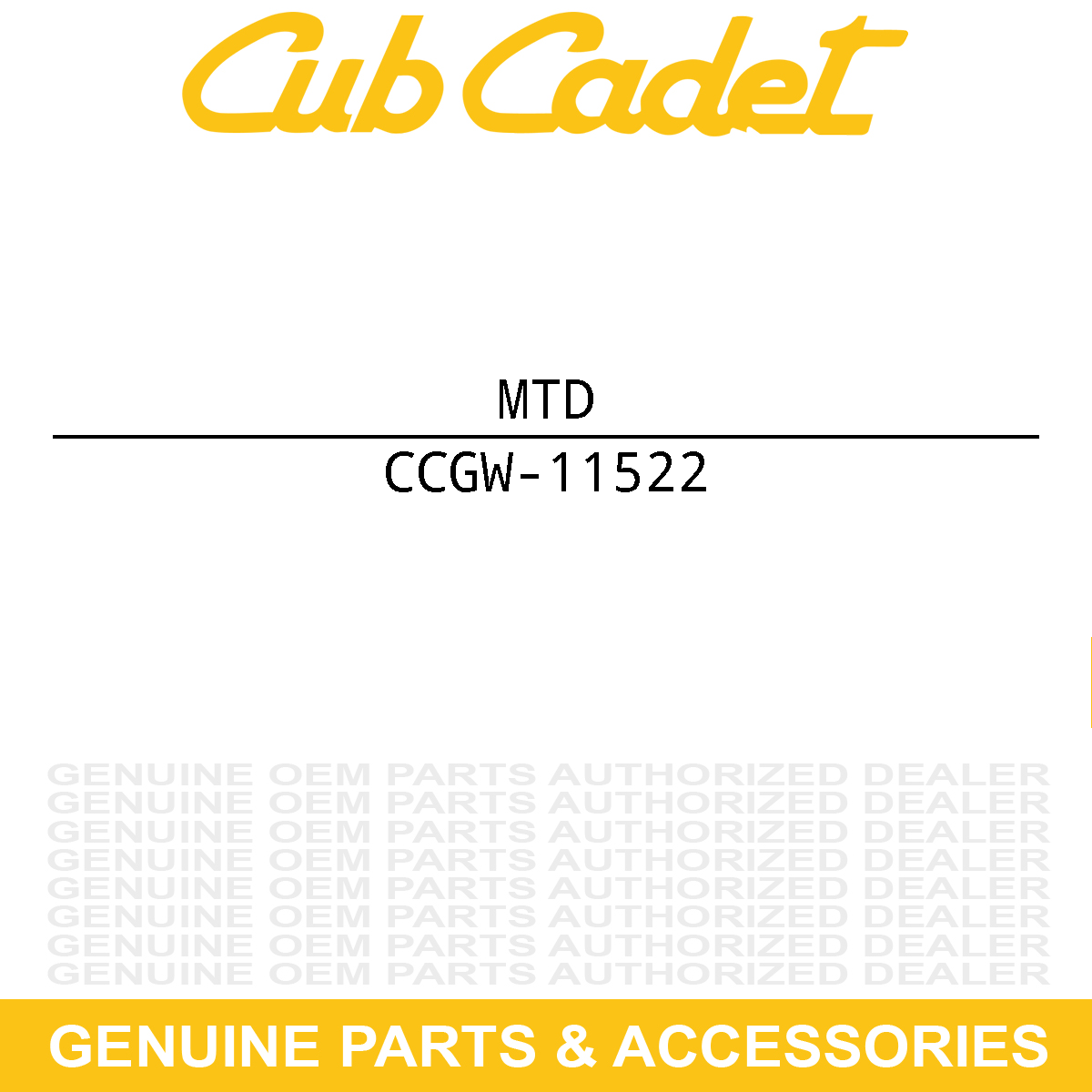 MTD GW-11522 KIT-BEARING CUP &